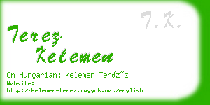 terez kelemen business card